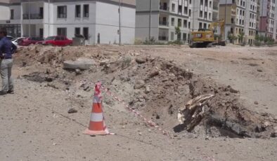 Yol çalışmasında doğal gaz borusu delindi