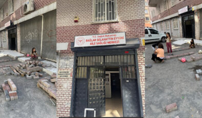 Bağlar’da altyapı sonrası kalan taşlar Aile Sağlık Merkezi’ne zarar veriyor