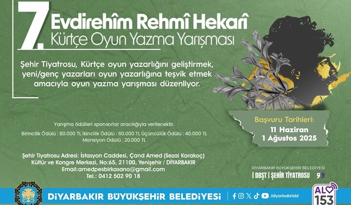 Diyarbakır’da kürtçe oyun yazma yarışması düzenlenecek