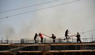 Adıyaman’da bina inşaatında çıkan yangın söndürüldü