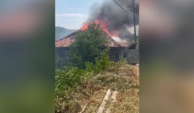 Akseki’de korkutan yangın, Alevler evlere kadar ulaştı