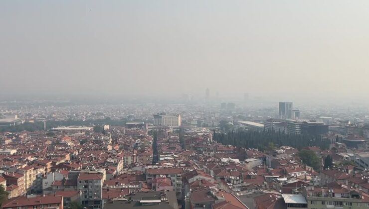 Bilecik’teki orman yangınının dumanı Bursa’ya ulaştı