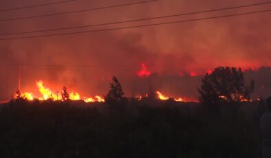 Çeşme ve Urla’da yangın alarmı: Mahalleler boşaltıldı