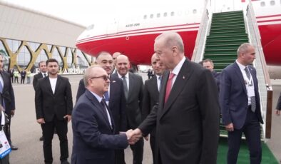 Cumhurbaşkanı Erdoğan, Ekonomik İşbirliği Zirvesi için Fuzuli’de