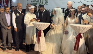 Diyanet İşleri Başkanı Erbaş, toplu nikah töreninde konuştu