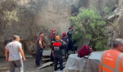 Falezlerden düşen kişi kurtarıldı