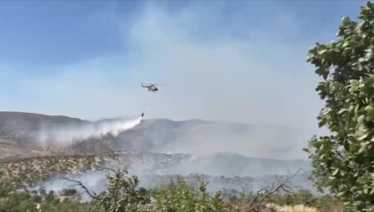 Gabar’daki yangına Şanlıurfa’dan helikopter desteği