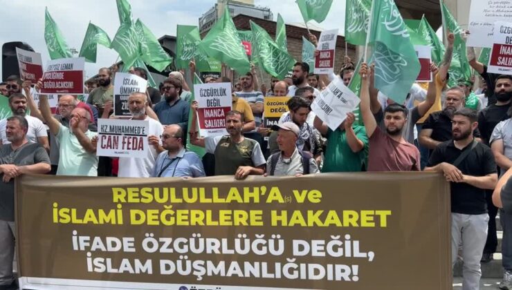 Hazreti Muhammed’in karikatür çizimini yayımlayan dergiye protesto
