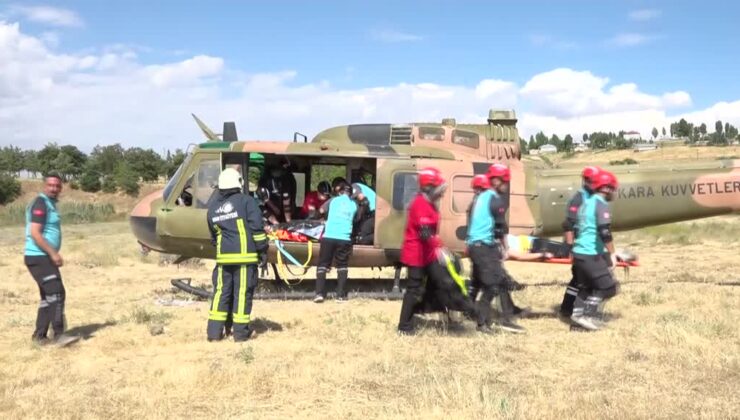 Helikopter kazası senaryosuyla tatbikat gerçeği aratmadı