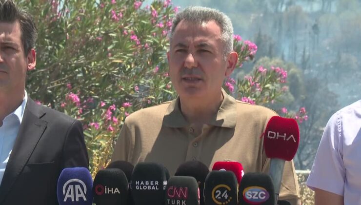 Vali Elban: Yangına 6 bin personel ve 31 hava aracıyla müdahale
