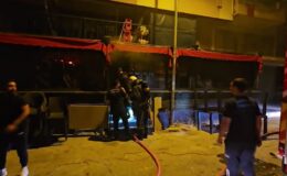 Kafede çıkan yangın hasara yol açtı