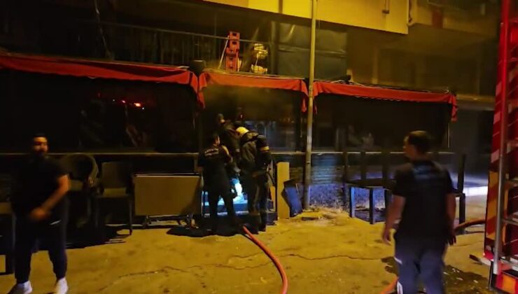 Kafede çıkan yangın hasara yol açtı