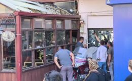 Tüp patlamasıyla sarsılan kafede büyük panik yaşandı
