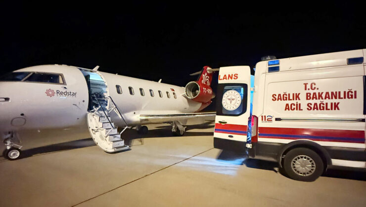 Kalp rahatsızlığı olan bebek ambulans uçakla İstanbul’a götürüldü