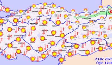 Kavurucu sıcaklık 42 ilde 35 dereceyi aştı, rekor Cizre’de