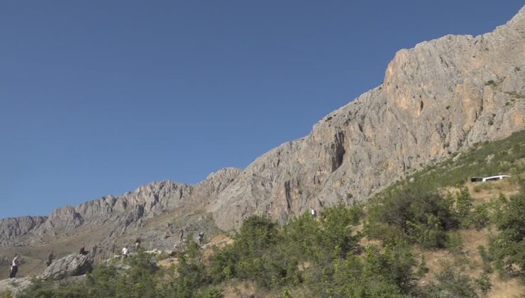 Kemaliye semalarında 1400 metrelik yarasa uçuşu nefes kesti