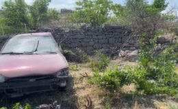 Müstakil evin bahçesine düşen otomobilin sürücüsü yaralandı