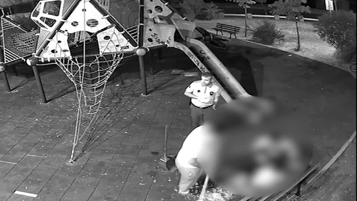 Zabıta ekipleri parkta çekirdek kabuklarını yere atanlara temizlik yaptırdı