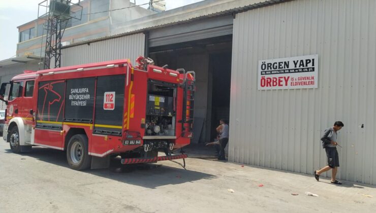 Şanlıurfa’da bir fabrika çıkan yangında hasar gördü
