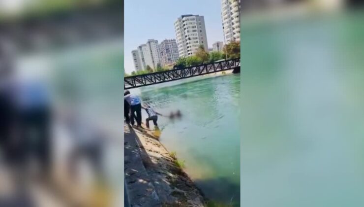 Sulama kanalında akıntıya kapılan çocuğu inşaat işçisi kurtardı