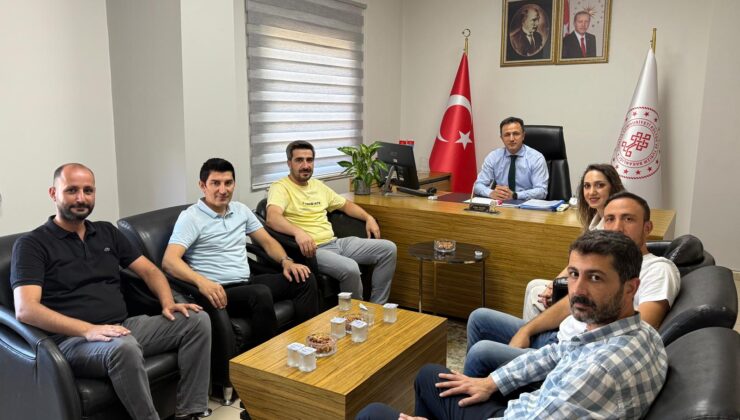 Gençlik ve Spor İl Müdürlüğü personellerinden İrfan Tekin’e hayırlı olsun ziyareti