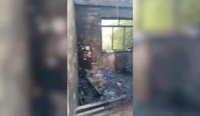 Yangınlarda ev ile odunluk kullanılamaz hale geldi