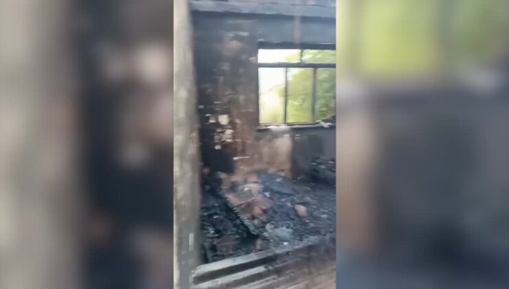 Yangınlarda ev ile odunluk kullanılamaz hale geldi