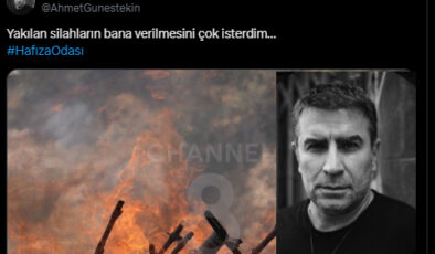 Ahmet Güneştekin: Yakılan silahların bana verilmesini çok isterdim
