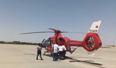 Ambulans helikopter 2 yaşındaki kız çocuğu için havalandı