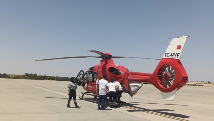 Ambulans helikopter 2 yaşındaki kız çocuğu için havalandı