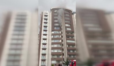 9’uncu katta çıkan yangın paniğe yol açtı