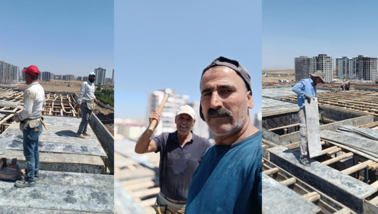 Diyarbakır’da inşaat işçilerinin güneşle imtihanı