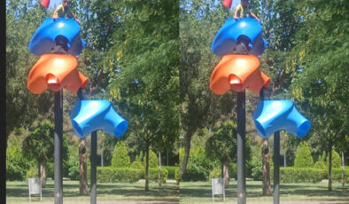 Çocuk parkındaki tehlikeli oyuncak