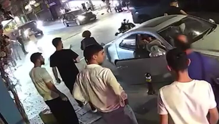 17 yaşındaki sürücünün kullandığı otomobil 7 araca ve seyyar tezgaha çarptı