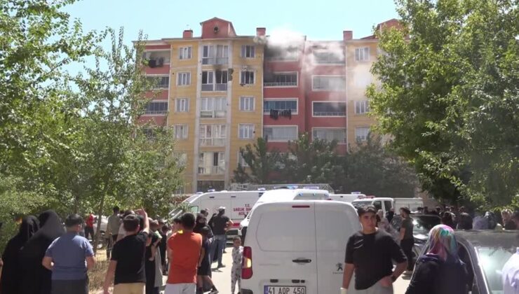 7 katlı binada çıkan yangında 3 ev hasar gördü