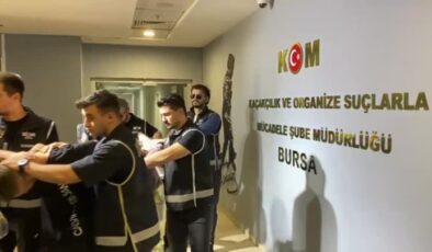 Bursa merkezli suç örgütü operasyonunda 11 şüpheli yakalandı