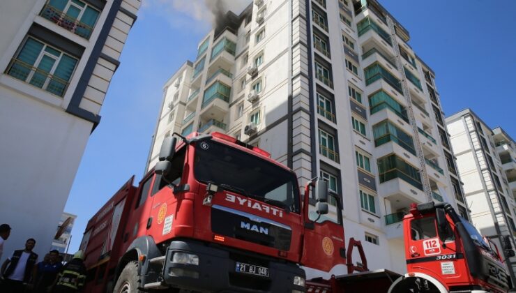 Bağlar’da 8’inci kattaki yangında itfaiye erleri dumandan etkilendi