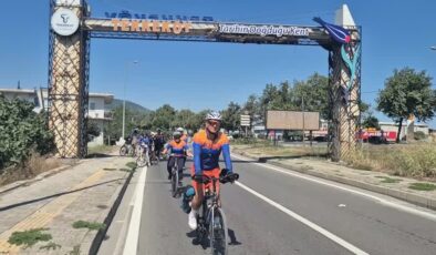 Bisikletçiler Tekkeköy Mağaraları’na pedal çevirdi