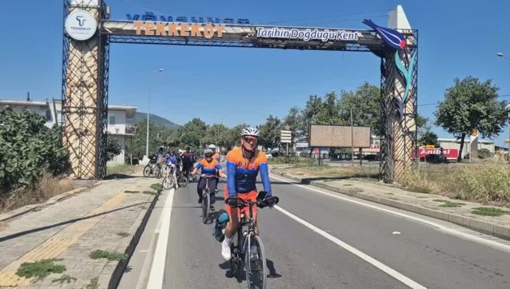 Bisikletçiler Tekkeköy Mağaraları’na pedal çevirdi