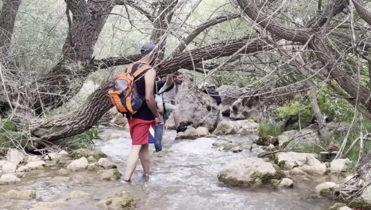 Çimenli Kanyonu doğa tutkunlarının uğrak yeri oldu