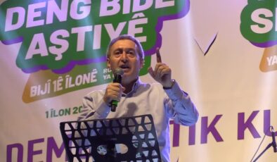 DEM Parti Eş Genel Başkanı Bakırhan, Şanlıurfa’da “Dünya Barış Günü” mitingine katıldı