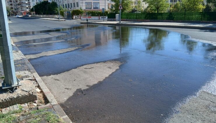 Diyarbakır’da parkın sulama arızası binlerce litre suyu boşa akıttı