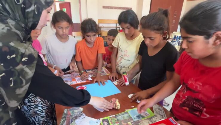 Fındık işçilerinin çocukları hem öğreniyor hem eğleniyor