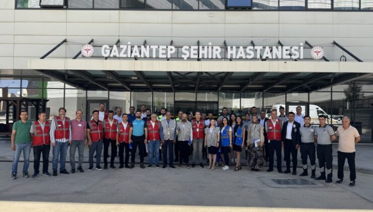 Gaziantep Şehir Hastanesi’nde tatbikat gerçekleştirildi
