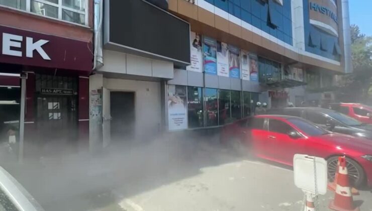 Özel hastanede çıkan yangın söndürüldü