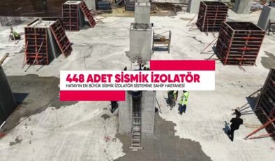 Hatay İskenderun’da 600 yataklı devlet hastanesinin inşası sürüyor