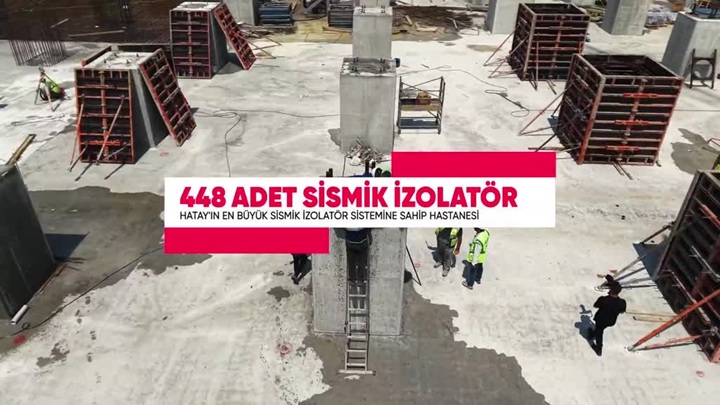 Hatay İskenderun’da 600 yataklı devlet hastanesinin inşası sürüyor