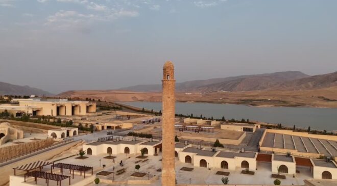 Hasankeyf’teki tarihi yapılar havadan görüntülendi
