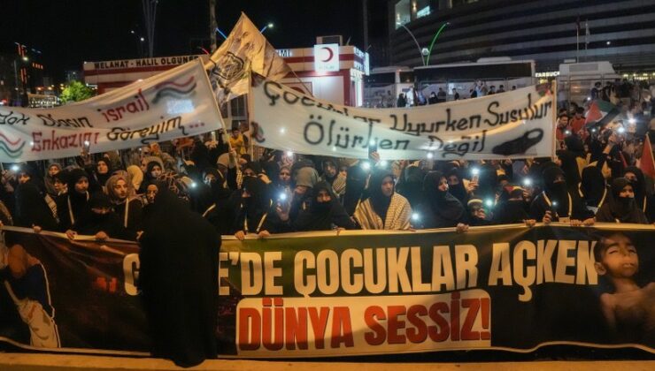 İsrail’in Gazze’ye saldırıları Diyarbakır’da protesto edildi