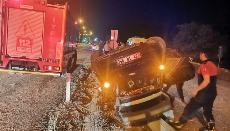 İstasyon Mahallesi’nde kaza: Otomobil devrildi, 3 yaralı